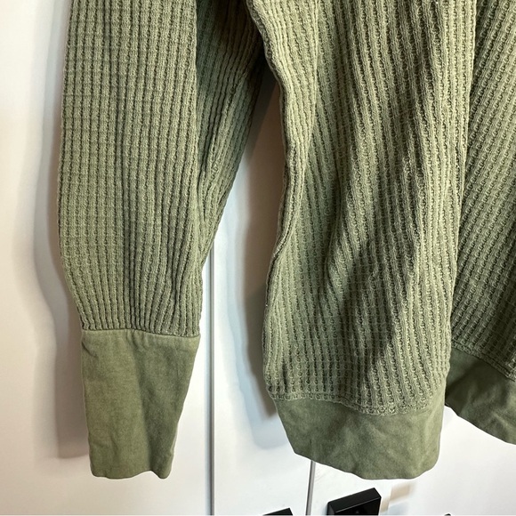 Time and Tru Waffle Knit long sleeve top XXL 2XL plus size balloon green boho - Picture 9 of 12